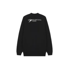 Svetr s vyšívaným logem, střední střih „Black“ 652981TKV871070