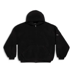 Svrchní oblečení Mikiny s kapucí a zipem Oversized „Black“ 768694TKQ261000