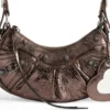 Taška přes rameno Le Cagole Xs Metallized „Brown“ 6713090GT3Y2564