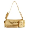 Taška přes rameno Superbusy Xs s metalickým povrchem „Gold“ 7625162AAVI8018