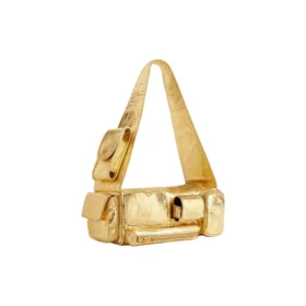 Taška přes rameno Superbusy Xs s metalickým povrchem „Gold“ 7625162AAVI8018