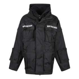 Technická oversized parka s jerseyovou vložkou „Black“ 746450TOO321000