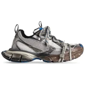 Tenisky 3XL „Worn Out Grey White and Blue Mesh and Polyurethane“ 734731W3XL71214
