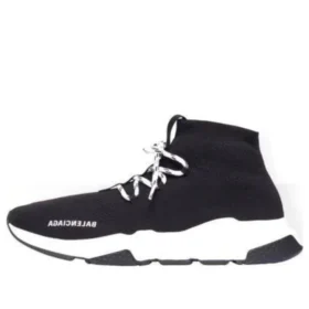 Tenisky Speed 1.0 s vázáním „Black White“ 587284W17021015