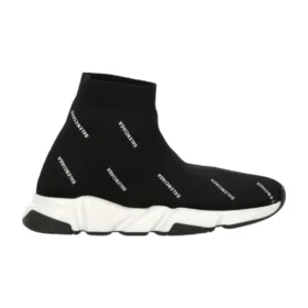 Tenisky Speed 1.0 „White Logo Monogram Black Knit“ 597425W2DBF1015
