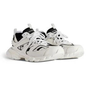 Tenisky Track Sock „White and Black Knit and Nylon“ 736330W3SKC9010