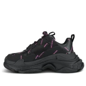 Tenisky Triple S „All Over Logo – Black Pink“ 524039W2FA11050