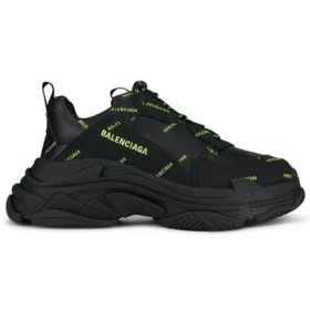 Tenisky Triple S „Allover Logo – černá, fluorescenční žlutá“ 536737W2FA11070