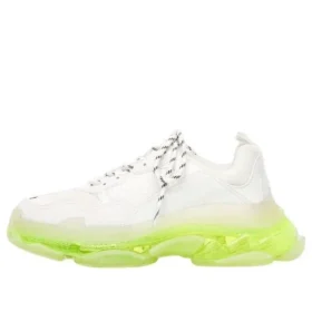 Tenisky Triple S „Clear Sole – bílá, fluorescenční žlutá“ 544351W2FR19073
