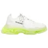 Tenisky Triple S „Clear Sole – bílá, fluorescenční žlutá“ 544351W2FR19073