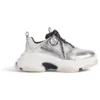 Tenisky Triple S „Černá, bílá a stříbrná, dvojitá pěna a síťovina“ 536737W2FWM8191