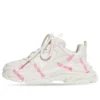 Tenisky Triple S Logotype „White and Pink Technical Material“ 654251W2FAB9050