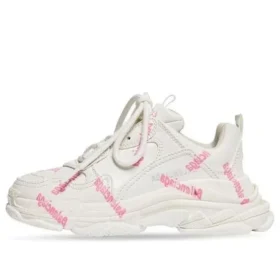 Tenisky Triple S Logotype „White and Pink Technical Material“ 654251W2FAB9050