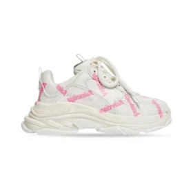 Tenisky Triple S Logotype „White and Pink Technical Material“ 654251W2FAB9050