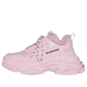 Tenisky Triple S s umělou kožešinou „Pink“ 668562W3CQ55000