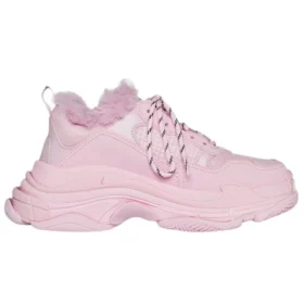 Tenisky Triple S s umělou kožešinou „Pink“ 668562W3CQ55000