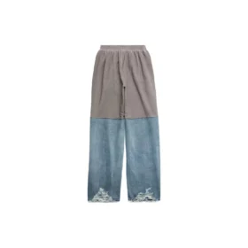 Tepláky s nášivkami „Grey Indigo“ 745264TNW014012
