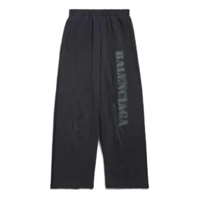 Tepláky typu baggy se šablonovým potiskem „Black Grey“ 771081TQVA41750