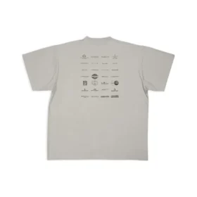 Tričko Archives s logy, oversized „Světle šedé“ 712398TNVQ71342
