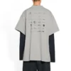 Tričko Archives s logy, oversized „Světle šedé“ 712398TNVQ71342