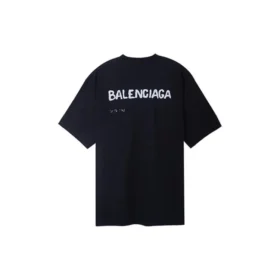 Tričko Balenciaga s ručně kresleným motivem, velikost L, „černé“ 641675TOVO51070