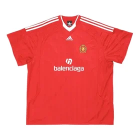 Tričko Balenciaga x adidas Soccer Oversized „Red“ 723663TNV136400