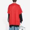 Tričko Balenciaga x adidas Soccer Oversized „Red“ 723663TNV136400