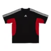 Tričko Balenciaga x adidas, střední střih „Black Red“ 712401TNVA61003