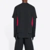 Tričko Balenciaga x adidas, střední střih „Black Red“ 712401TNVA61003