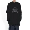Tričko Balenciaga x adidas Trefoil „Black White“ 723976TNVN81070