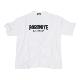 Tričko Balenciaga x FORTNITE, střední střih „White“ 612966TLVO39040