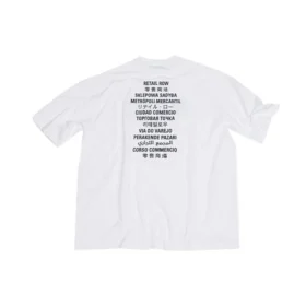 Tričko Balenciaga x FORTNITE, střední střih „White“ 612966TLVO39040