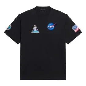 Tričko Balenciaga x NASA Crossover Space Retro s krátkým rukávem „Black“ 651795TKVD71070