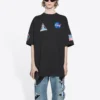 Tričko Balenciaga x NASA Crossover Space Retro s krátkým rukávem „Black“ 651795TKVD71070