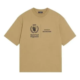 Tričko Balenciaga x WFP, střední střih „Khaki“ 612966THV849605
