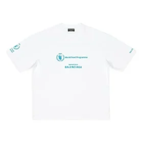 Tričko Balenciaga x WFP, střih Medium, „White“ 612966TMVL29086