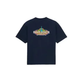 Tričko Bonjour Balenciaga s kulatým výstřihem z bavlny „Navy“ 594579THV608065