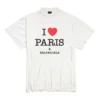 Tričko I Love Paris & Balenciaga Oversized „White“ 787349TRVU99012