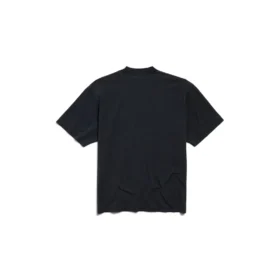 Tričko I Love Paris & Balenciaga, střední střih „Black Faded“ 764235TRVU91041