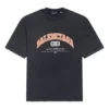 Tričko Maison Balenciaga, střední střih „Black“ 612966TLVJ11074