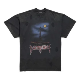 Tričko Paris Moon s dvojitým předním potiskem, oversized „Black“ 791615TQVY22020