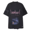 Tričko Paris Moon Upside Down, oversized „Black Faded“ 698811TOVT31055
