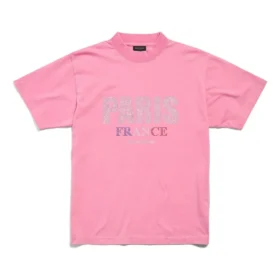 Tričko Paris Strass, úzký střih „Pink Faded“ 809122TRVL59568