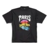 Tričko Paris Tropical, střední střih „Black“ 764235TPVL91569
