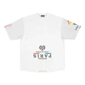 Tričko Paris Upside Down Oversized „White“ 698811TMVC9900