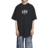 Tričko Pride s volným střihem „Black“ 651795TLV931000