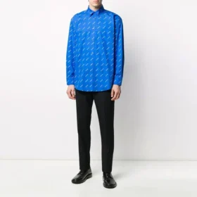 Tričko s celoplošným logem „Blue White“ 534333TBL967560
