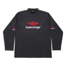 Tričko s dlouhým rukávem 3B Sports Icon Oversized „Black Red White“ 720250TPVD71470