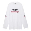 Tričko s dlouhým rukávem 3B Sports Icon Oversized „White Black Red“ 720250TPVD79065