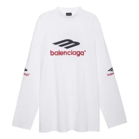 Tričko s dlouhým rukávem 3B Sports Icon Oversized „White Black Red“ 720250TPVD79065
